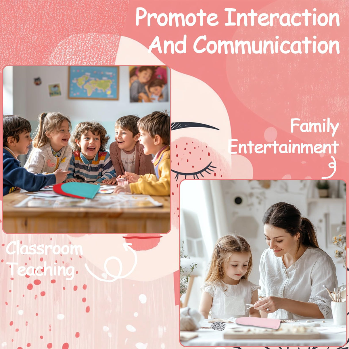 6PCS Hand Puppets - Hand Puppet Making kit Sock Arts and Crafts Kit for Family, Classroom, Party, DIY、Storytelling, Dramatic Play, Interactive Games and Role-Play RAINFLOW