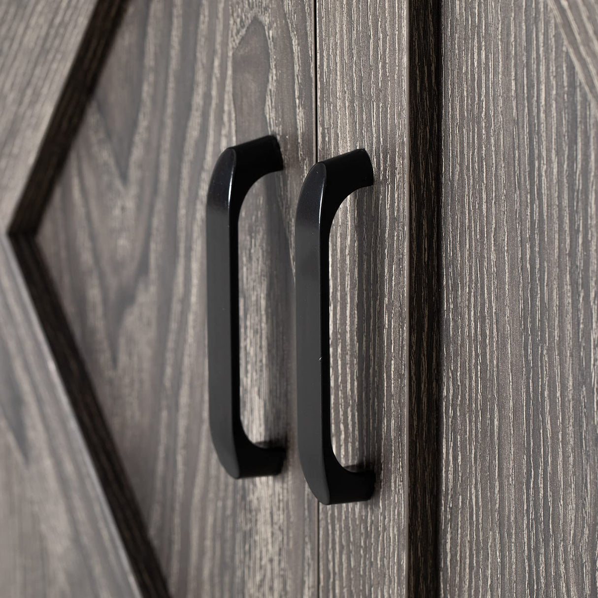 Bolonbi Rustic LED TV Stand for 65 inch TVs with Sliding Barn Doors and Storage Shelves Bolonbi