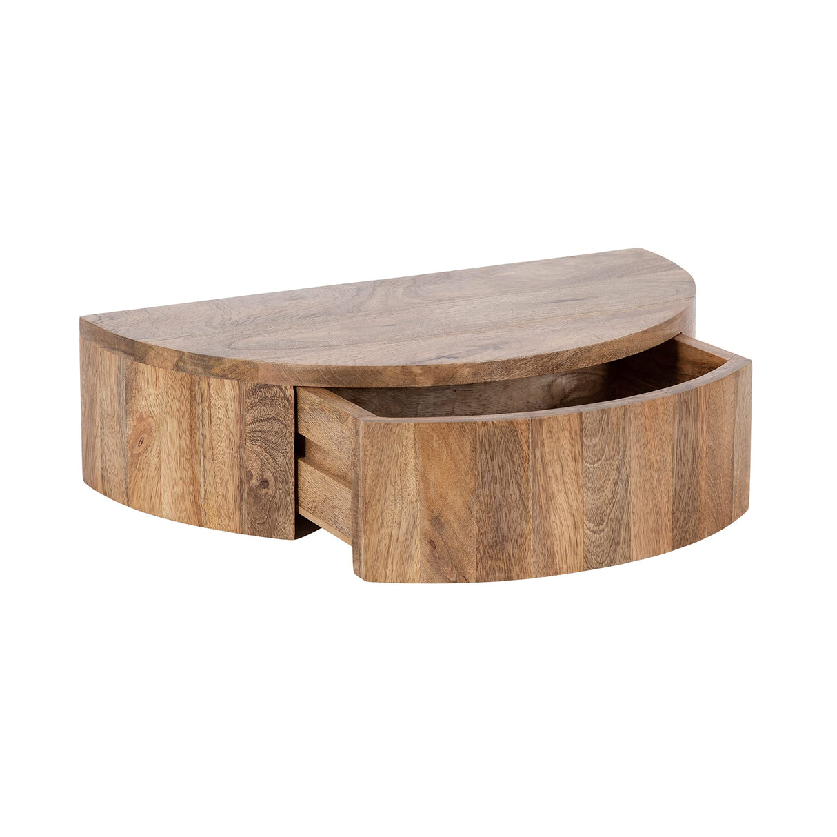 Kate and Laurel Reid Modern Wooden Floating Side Table, 20 x 11 x 6, Natural Brown, Contemporary Wood Floating Nightstand with Drawer for Extra Storage and Added Functionality Kate and Laurel