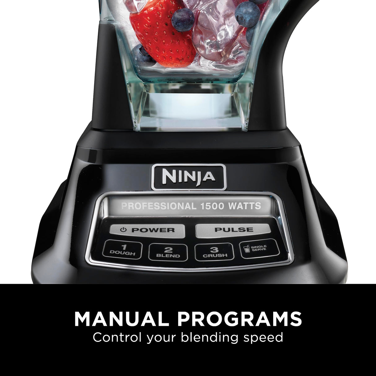 Ninja BL770 Mega Kitchen System, 1500W, 4 Functions for Smoothies, Processing, Dough, Drinks & More, with 72 Blender Pitcher, 64 Processor Bowl, (2) 16-oz. to-Go, Black, with 2 Nutri Cups + Lids Ninja