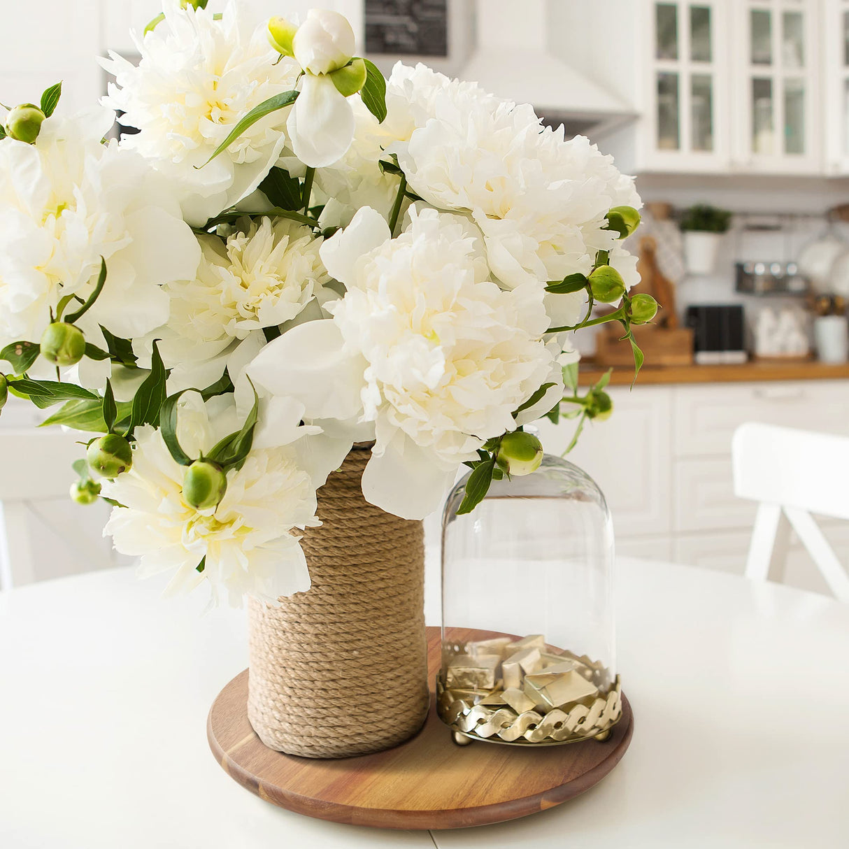 ORIDOM Acacia Wood Lazy Susan, Wood Turntable Tray Cabinet Organizer,14" oridom