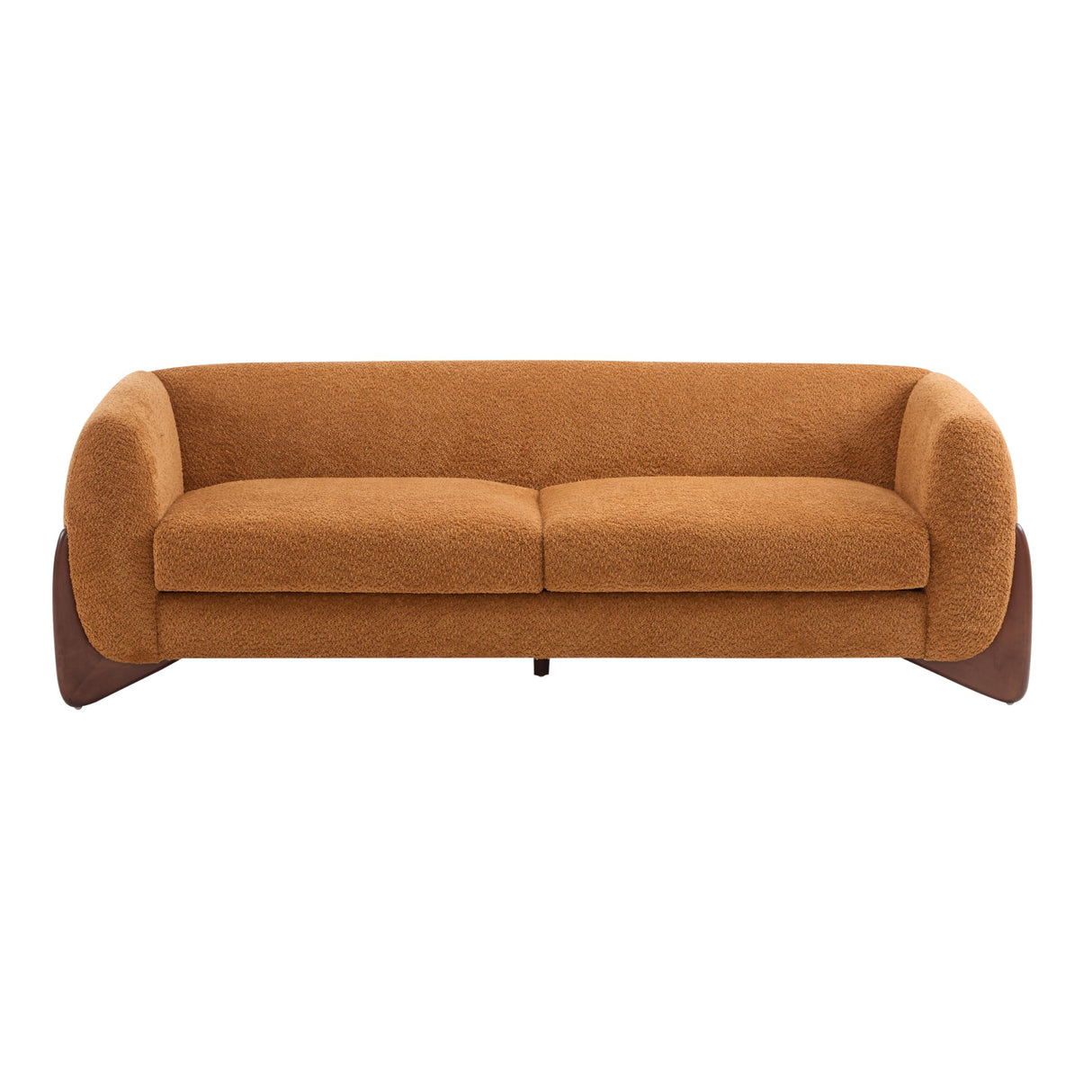 Christopher Knight Home Almab 82 Inches Sofa Couch, Cozy Boucle Upholstered 3-Seater Sofa, Wood Frame Couch, Comfy Couches for Living Room and Office, Modern Sofa, Caramel Brown Christopher Knight Home