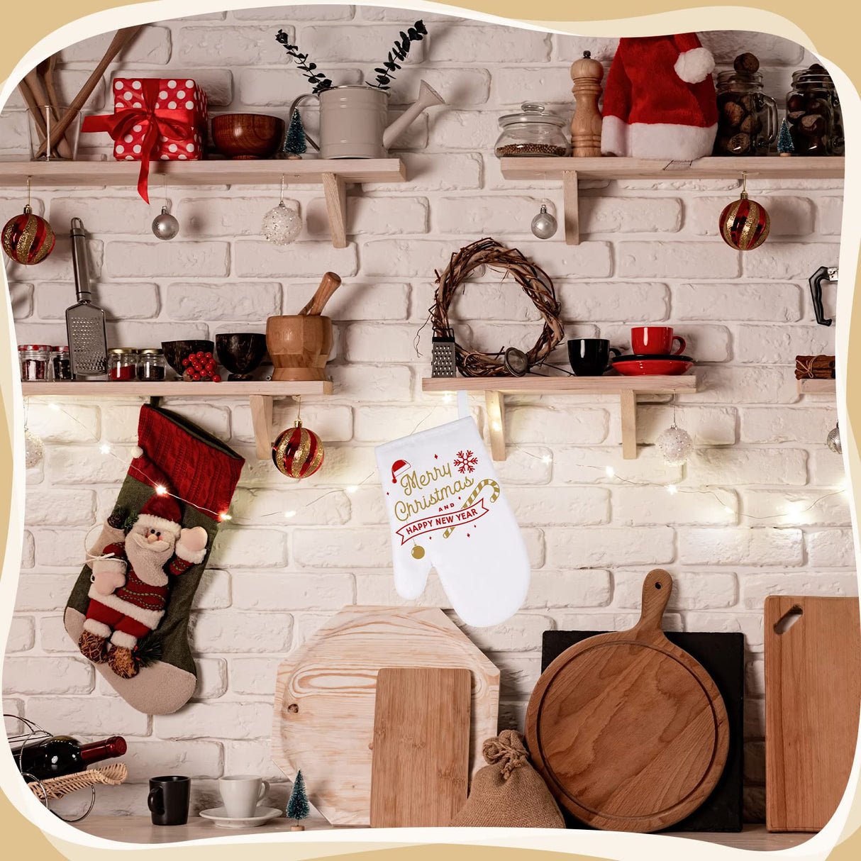 4 Pcs Blank Sublimation Oven Mitts Heat Resistant Kitchen Gloves Cotton for DIY Kitchen Dining Room Accessories Yinkin