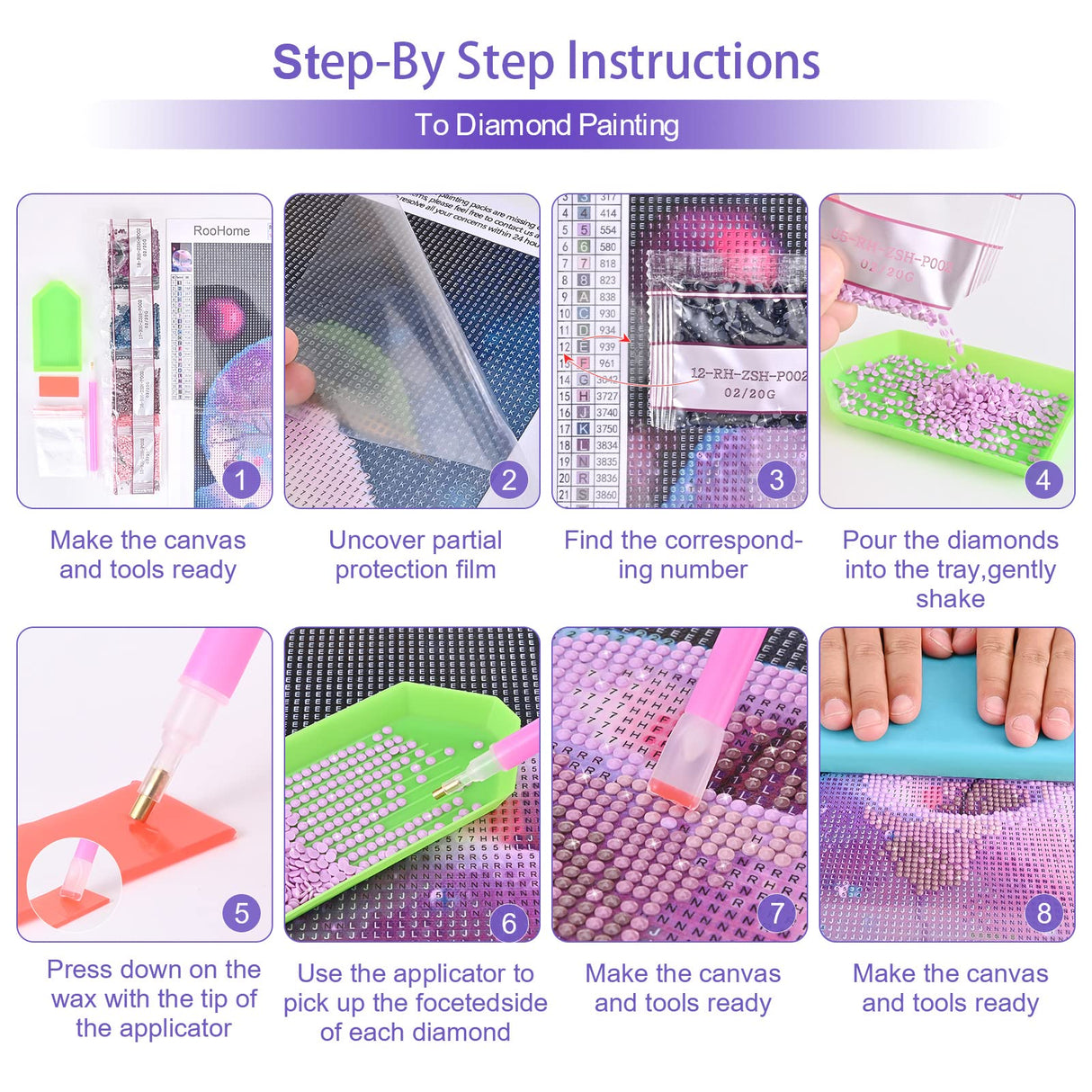 ROOHOME Fantasy Hoping Tree Diamond Painting Kits for Adults and Beginners - Unique DIY Gifts Diamond Art Kits - Diamond Dots for All Ages and Skill Levels Birthday Gifts for Women ROOHOME