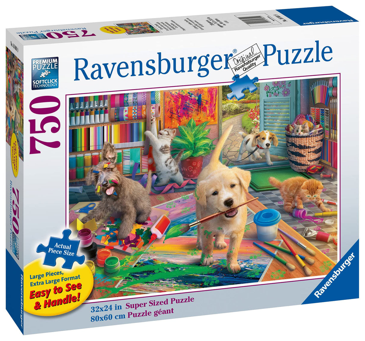 Ravensburger Cute Crafters - Large Format Jigsaw Puzzle for All Ages | 750 Unique Pieces | Softclick Technology FSC Certified | Ideal for Brain Game & Educational Fun Ravensburger