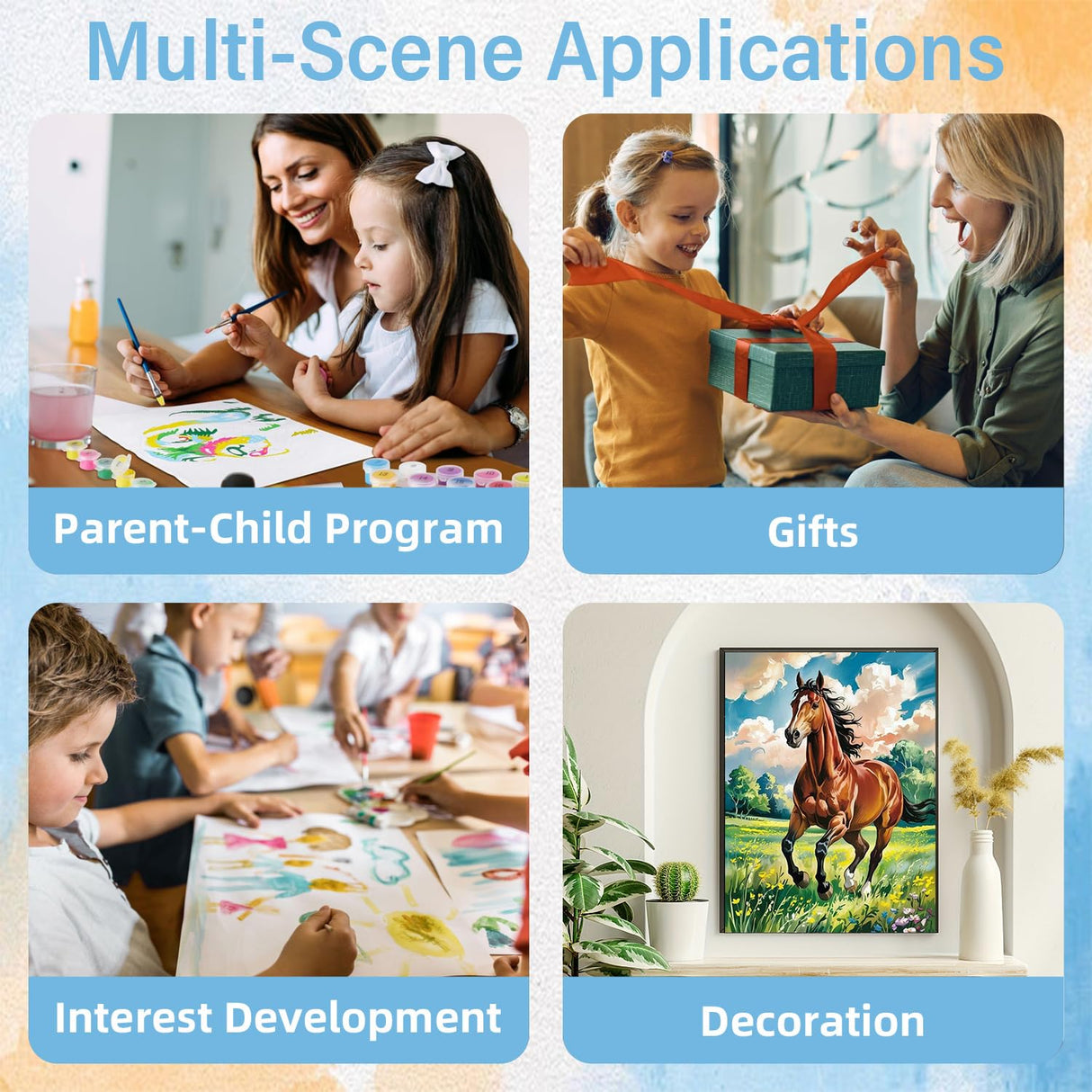 Aestalrcus Horse Paint by Numbers for Adults, Paint by Numbers Kit for Adults Horse, Adult Paint by Number Gifts and Home Decor 16x20 Inch Aestalrcus