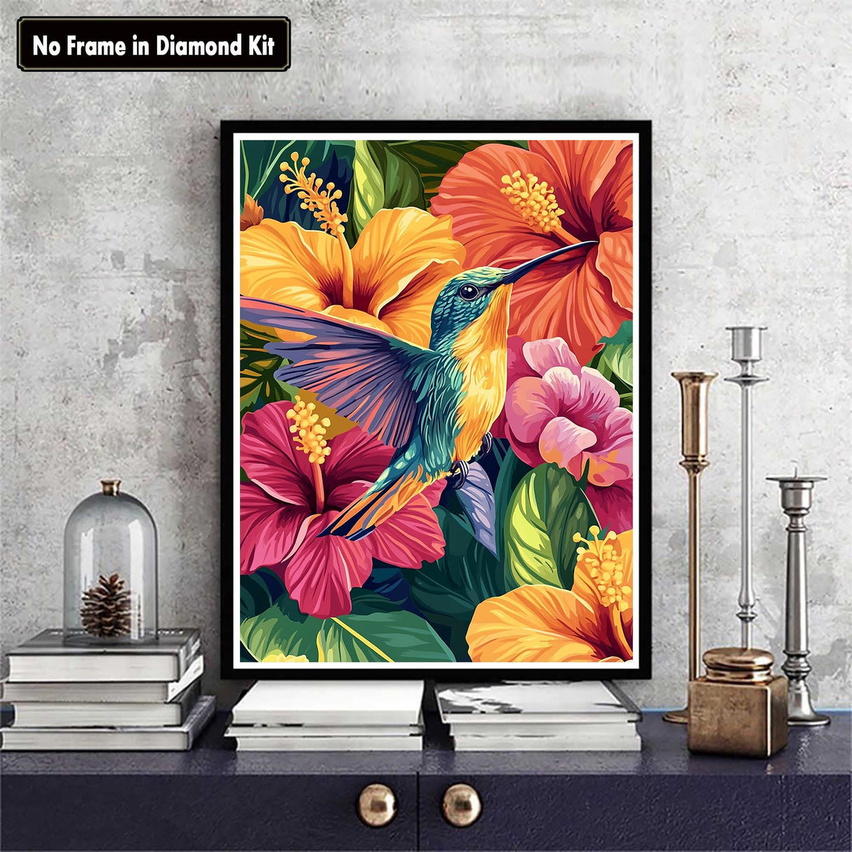 Zariocy Paint by Numbers Kits for Adults - Hummingbird DIY Oil Paintings Canvas Acrylic Paint Set - Animal Paint by Numbers Kit for Beginners and Ideal for Home Decor 16x20 inch Zariocy