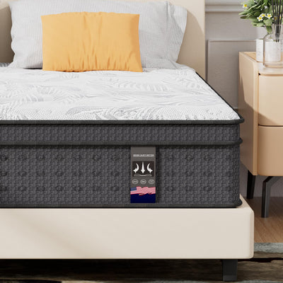 King Size Mattress, 14 Inch Hybrid King Mattress in a Box with Gel Memory Foam, Individually Wrapped Pocket Spring, Motion Isolation, Pressure Relief, Medium Firm, CertiPUR-US Certified, 76"*80"*14"