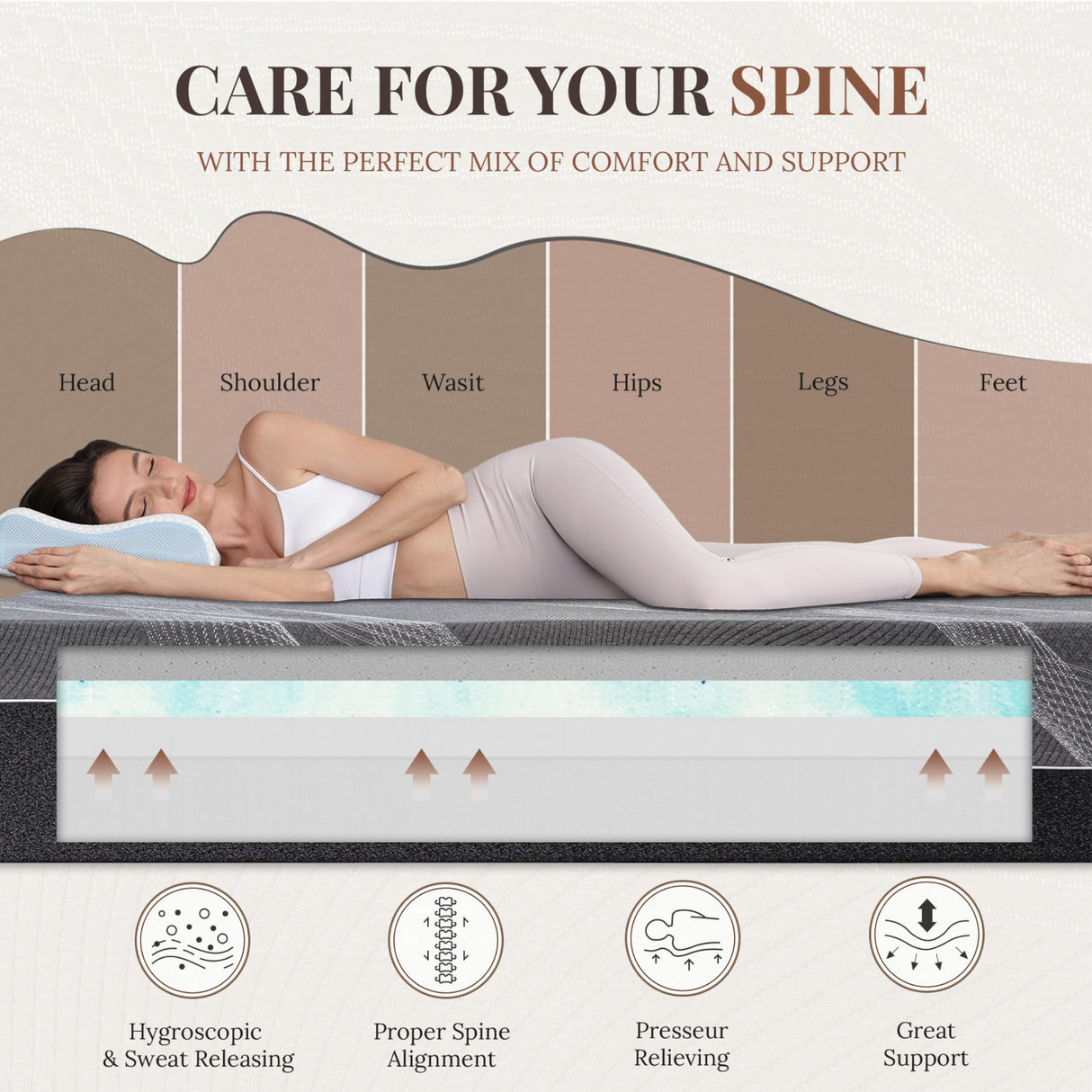 CH CHARME HOUSE 14 Inch Full Mattress, Bamboo-Charcoal Memory Foam Mattress, Cooling & Pressure Relief, Bed in a Box, Foam Made in USA & CertiPUR-US Certified, 54'x75'x14', Black CH CHARME HOUSE