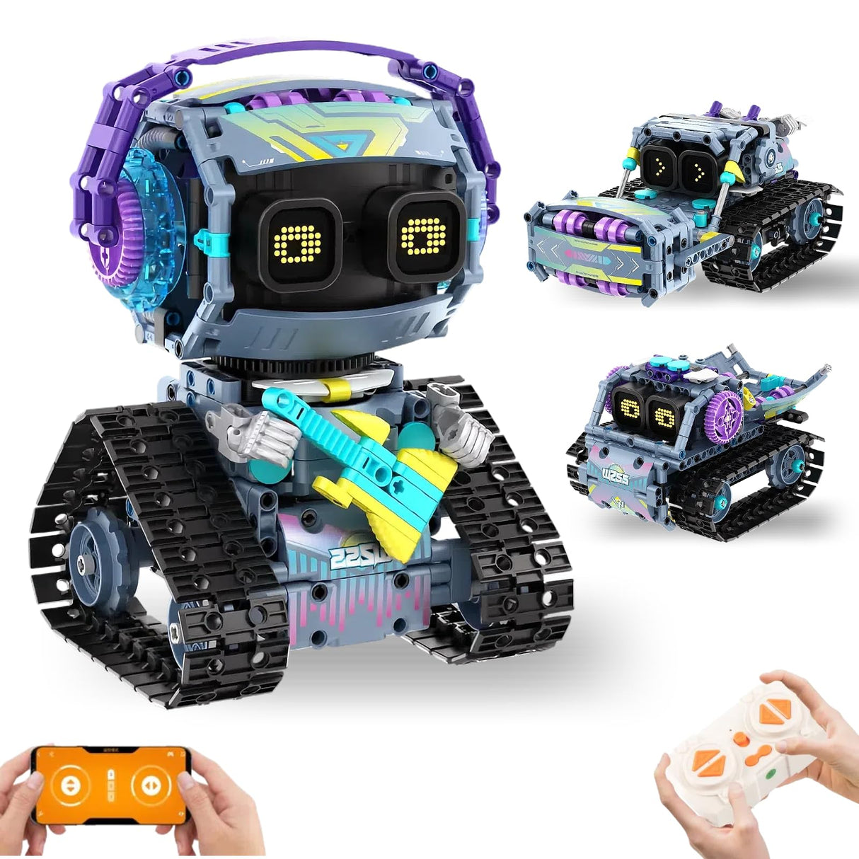 SparkLab STEM Toys for Boys Age 8-12 - Robot Kit & Building Blocks, 3in1 Technic Coding Robot Toy, Remote & App-Controlled Robotics Kit with 519 Pieces, for Teen Boys SparkLab