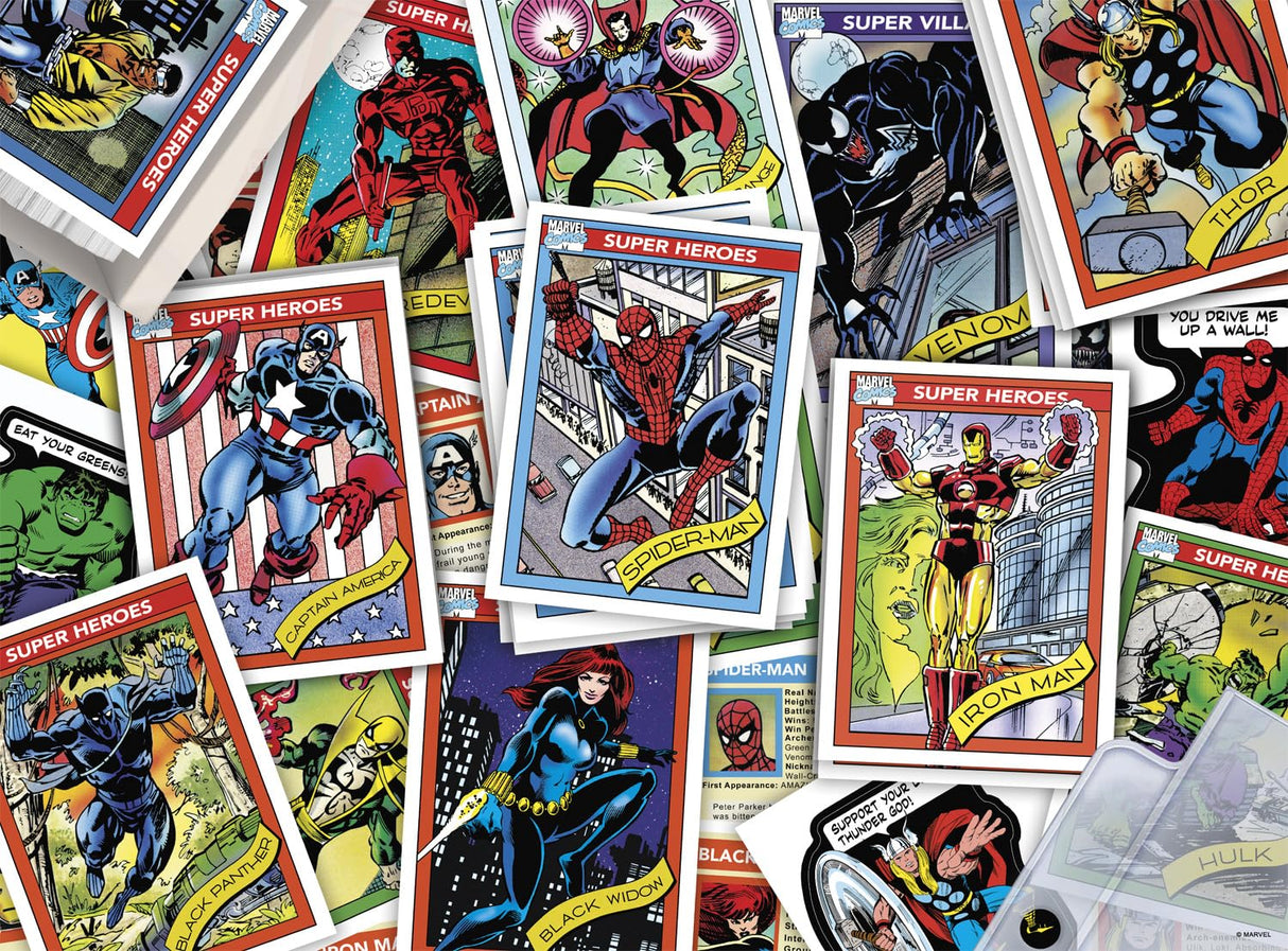 Buffalo Games - Marvel -Trading Cards - 1000 Piece Jigsaw Puzzle for Adults -Challenging Puzzle Perfect for Game Nights - Finished Size is 26.75 x 19.75 Buffalo Games