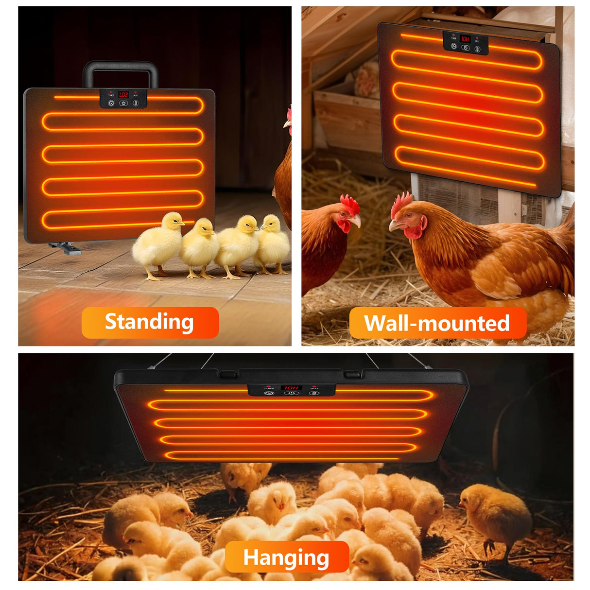 Chicken Coop Heater, Chicken Coop Heater Heating Panel for Winter POMINEL