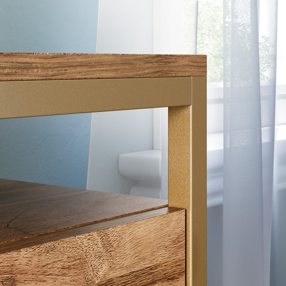 Sauder International Lux Lateral File, L: 30.32" x W: 16.54" x H: 29.72", Sindoori Mango Finish Sauder