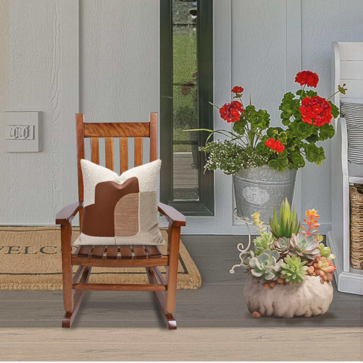 Hngilkoo Wooden Rocking Chair for Toddlers and Children Comfy Recliner Rocker for Baby Girls Outdoor Lounge Chair for Kids Age 6-10 Indoor Brown Hngilkoo