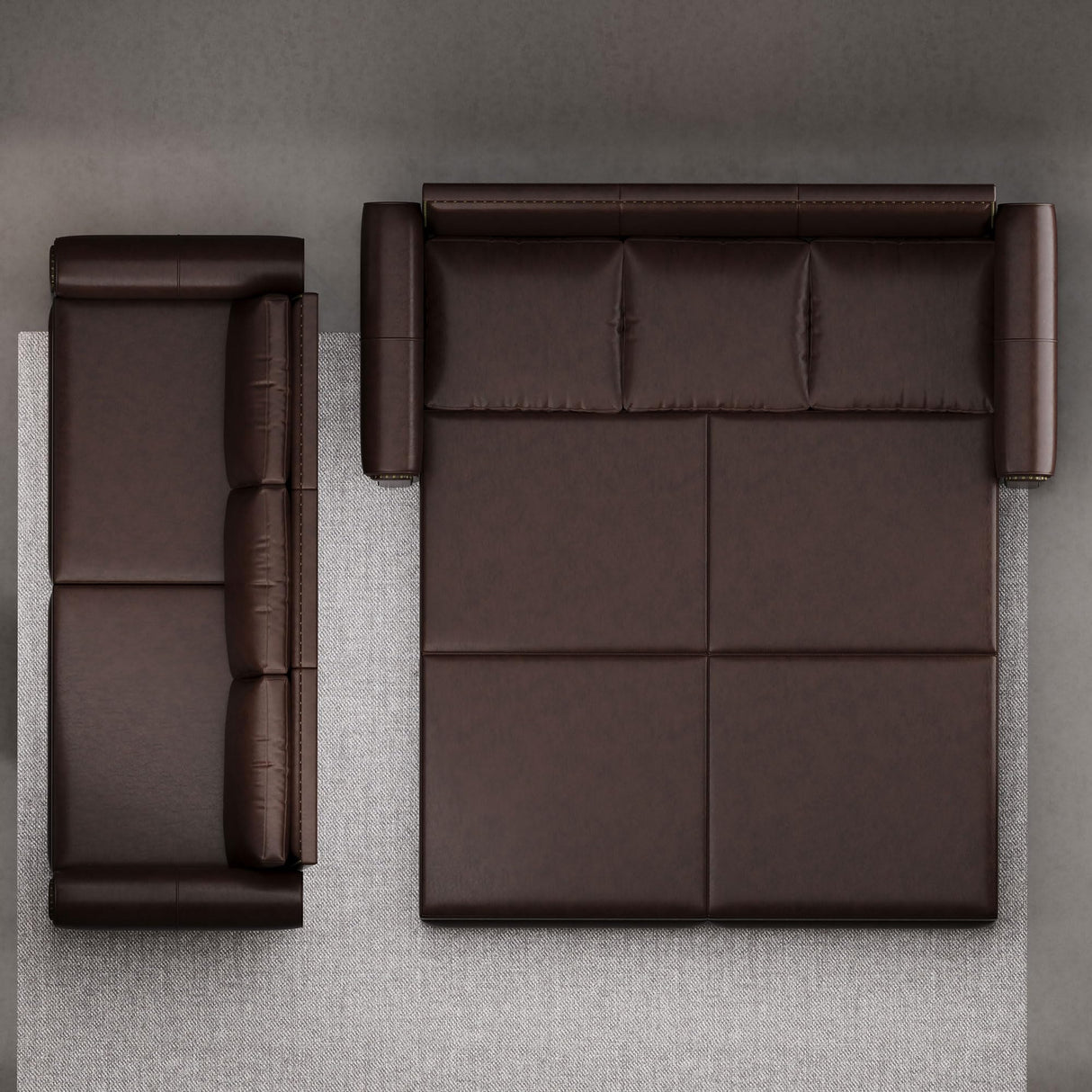 Tmsan 93.7" King Pull Out Sofa Bed, 3 in 1 Convertible Sleeper Sofa, 3 Seat Couch with Nailhead Trim & Rolled Arm for Living Room, Apartment, Dark Brown PU Leather Tmsan