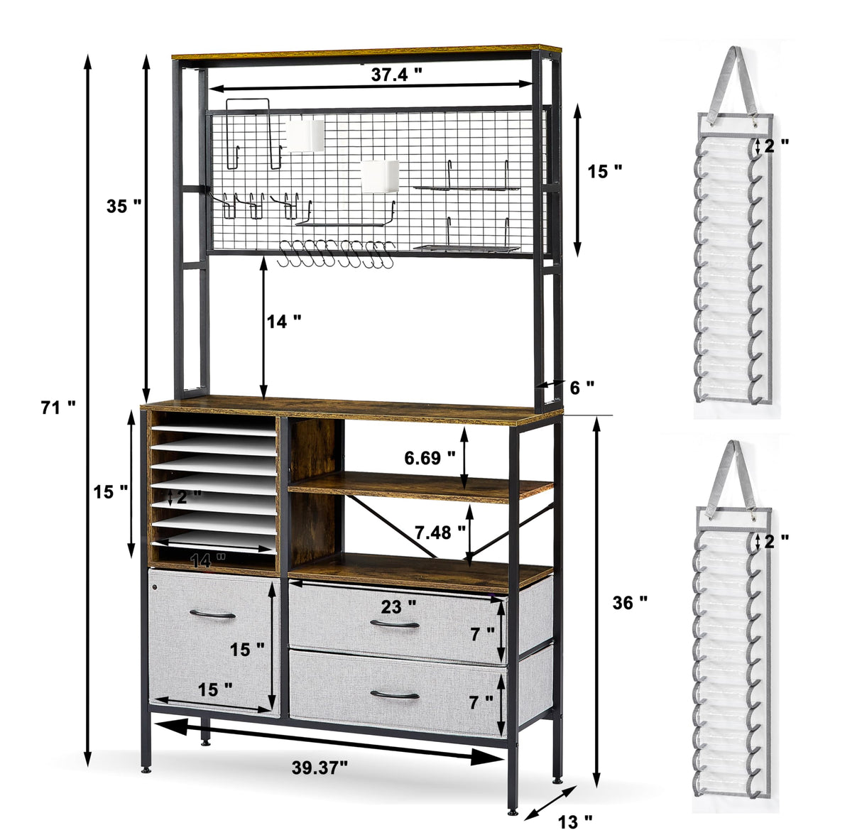 LOPASA Craft Storage Cabinet Compatible with Cricut, Craft Organizers Desk with Storage for Adults, Craft Table for Vinyl Organization, Craft Room Furniture LOPASA