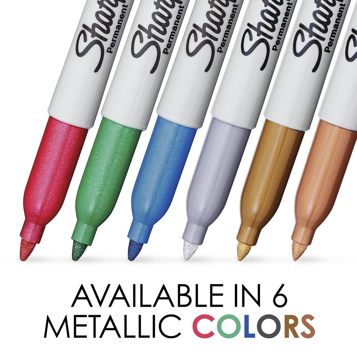Sharpie Metallic Permanent Markers, Fine Point, Silver, 2 Count SHARPIE
