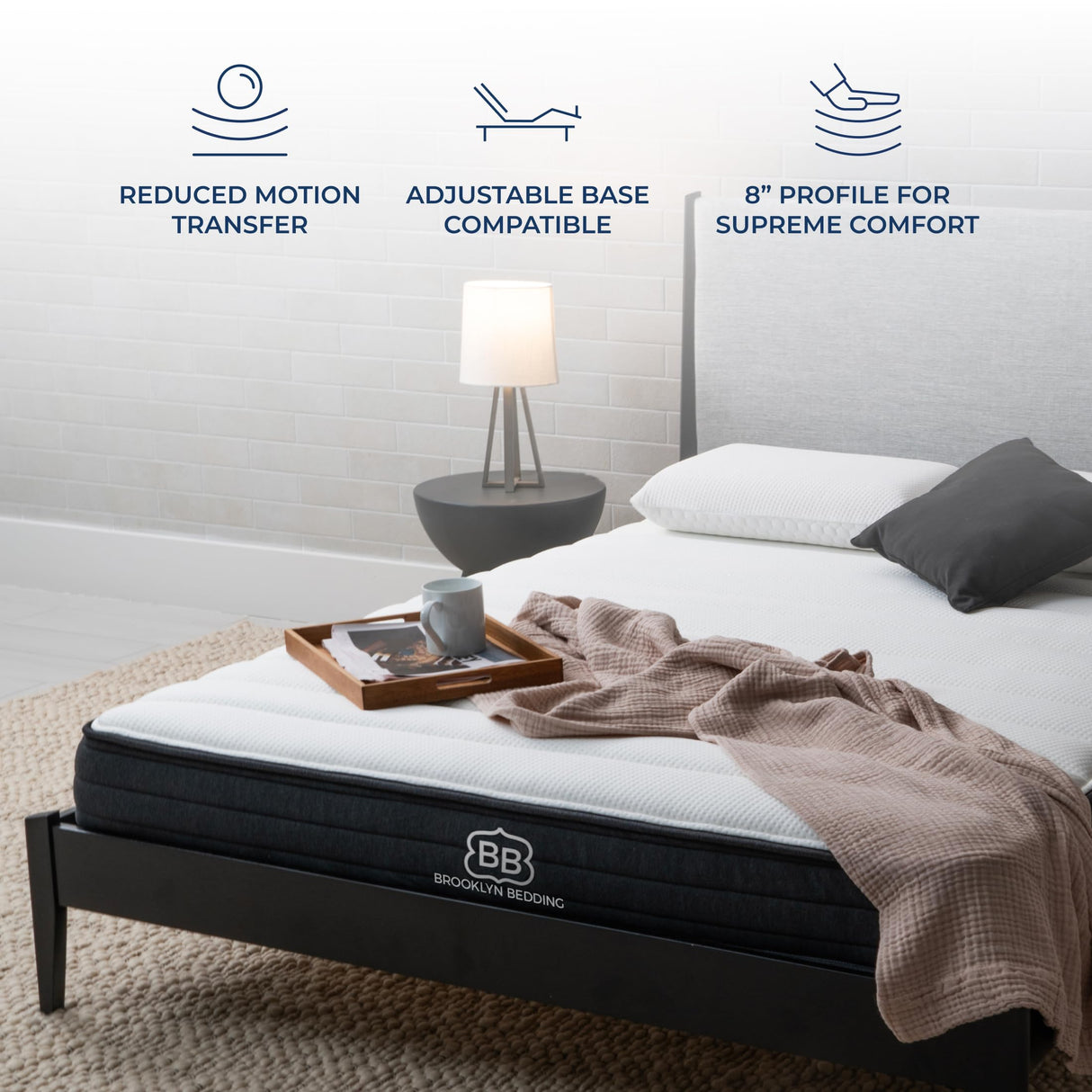 Brooklyn Bedding Select 8" Gel Memory Foam Hybrid Mattress, Queen Brooklyn Bedding