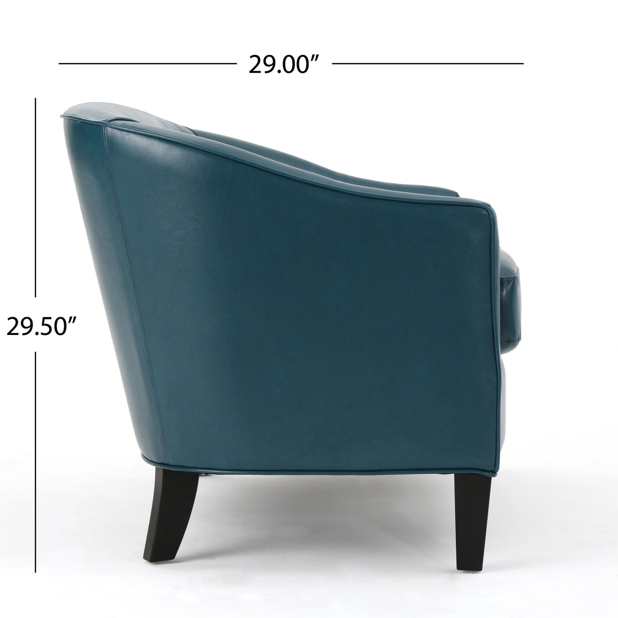 Christopher Knight Home Justine Leather Loveseat, Teal Christopher Knight Home