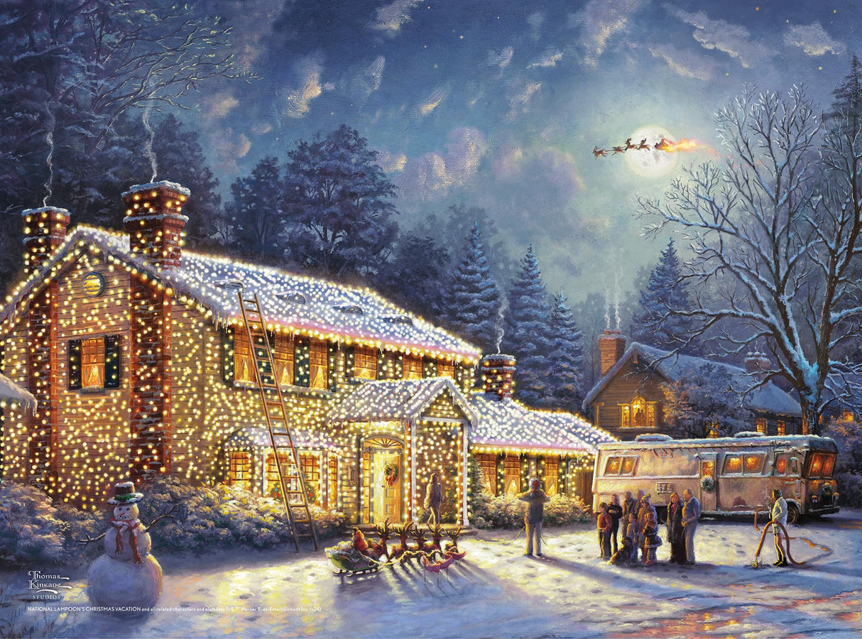 Buffalo Games - Thomas Kinkade - National Lampoon's Christmas Vacation - 100 Piece Jigsaw Puzzle for Families -Challenging Puzzle Perfect for Game Nights - Finished Size is 15.00 x 11.00 Ceaco
