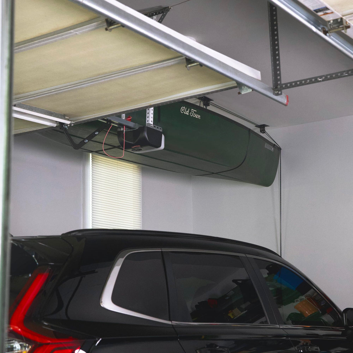 Teal Triangle Heavy Duty Elite Canoe Hoist, Easy-Lift Garage Pulley System, Holds 150 lbs, Fits 8-Foot Ceilings, Patented No-Slip Strap, No Setup Required Teal Triangle
