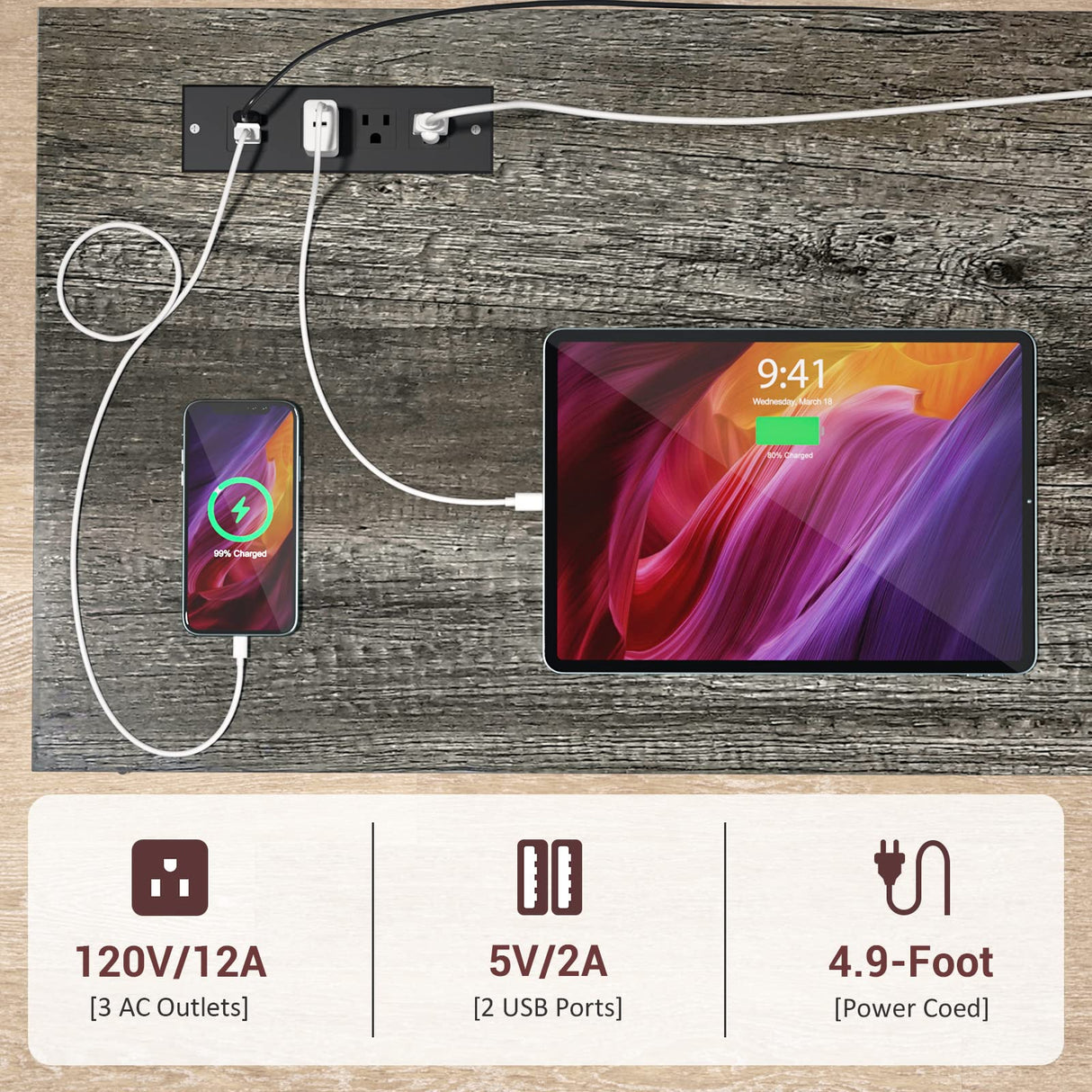 Homieasy Wine Bar Cabinet with Led Lights and Power Outlets, Industrial Coffee Bar Cabinet for Liquor and Glasses, Farmhouse Bar Cabinet with Removable Wine Racks, Black Oak Homieasy