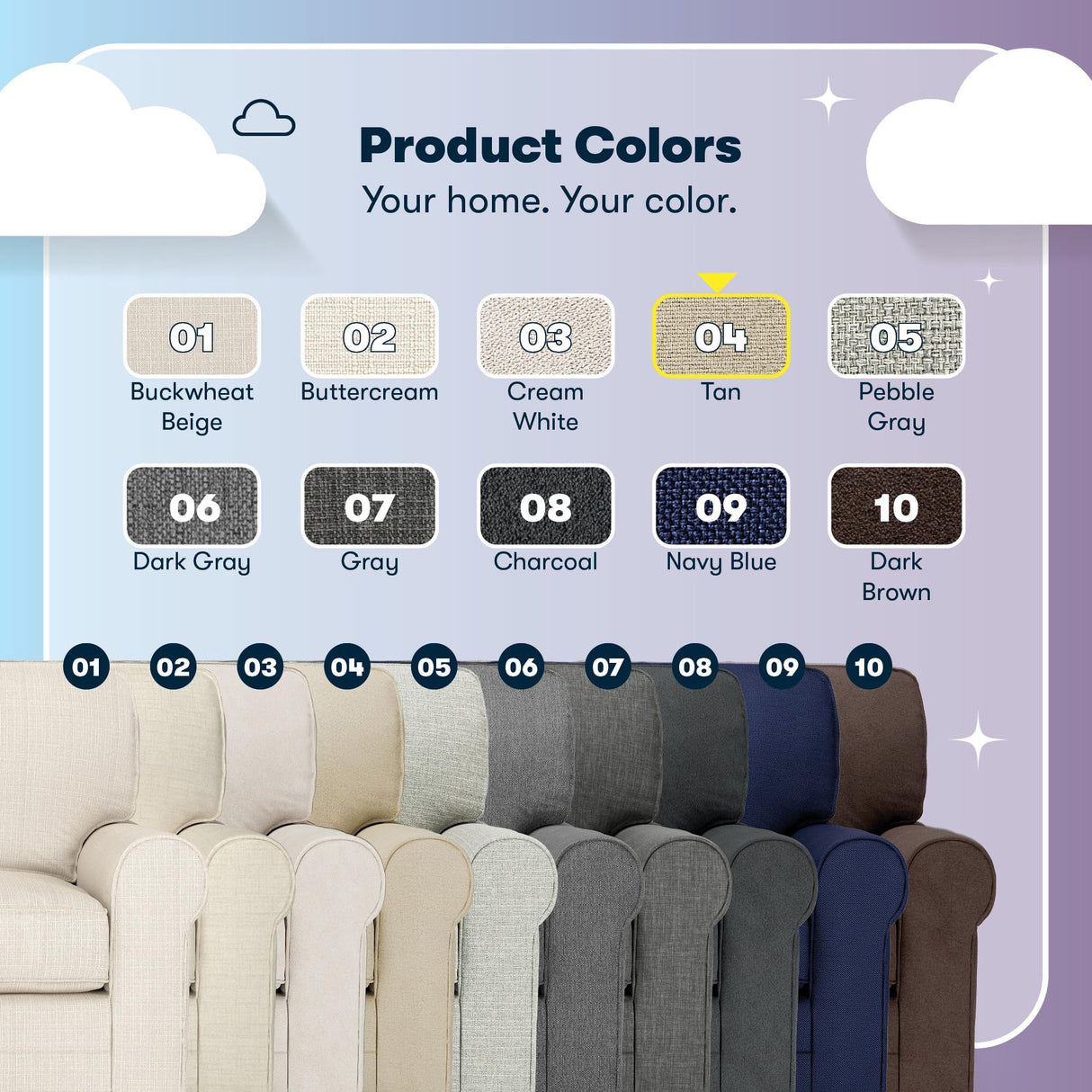 Serta Copenhagen Rolled Arm Sofa, Easy Care Polyester, Soft Pillow Back, Pocket Coil Seat Cushions, Removable Covers, Couch for Small Spaces, Living Rooms or Bedrooms, 61" Loveseat, Tan Serta