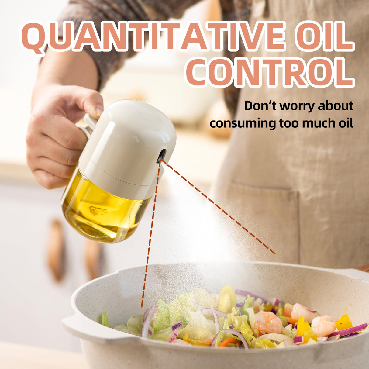 Oil Sprayer for Cooking, 10oz Olive Oil Sprayer Bottle, Kitchen Gadgets for Air Fryer, Canola Oil Spritzer, For Salad Making, Baking, Frying, BBQ MDZF SWEET HOME