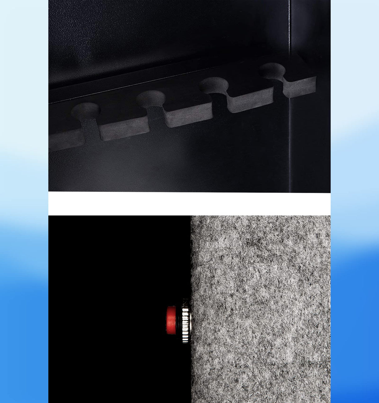 Quicktec Larger and Deeper Rifle Safe, New and Improved Gun Safe for 5-6 Rifles and Shotguns for Home, Quick Access Gun Storage Cabinet (w or w/o Scope) with Pistol Lockbox Silent Mode quicktec