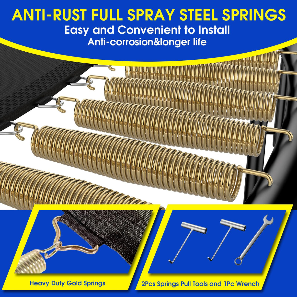 SKYUP 2025 Upgraded 8 10 12 14 15 16 FT 1500lbs Tranpoline for Kids and Adults with Light+Sprinkler+Socks, Recreational Tranpoline with Basketball Hoop, Ladder, ASTM Approved Tranpoline for 7-10 Kids SKYUP