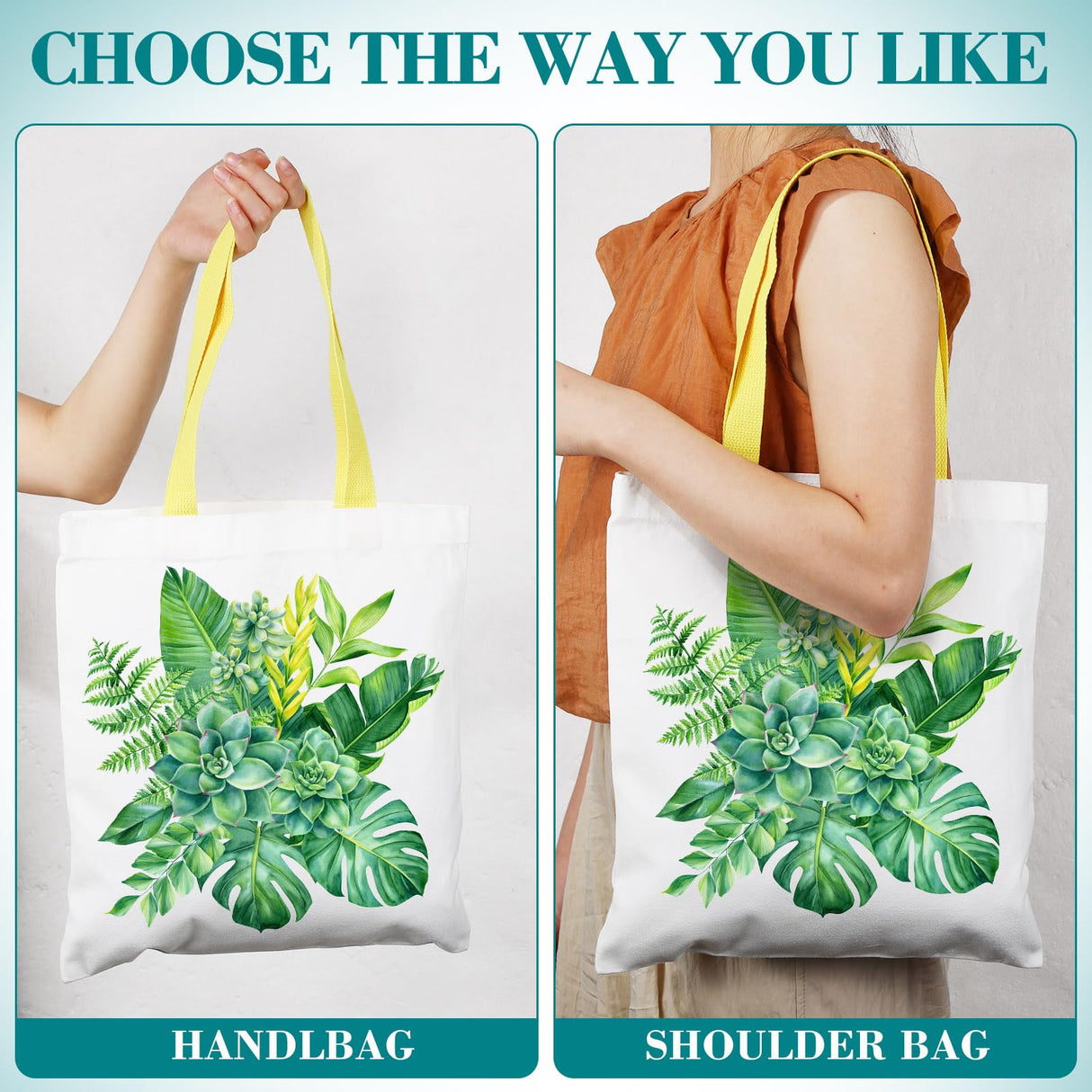 Sweetude 60 Pack Sublimation Canvas Tote bags Cosmetic Bags Bulk Reusable Blank Grocery Bags Printing Heat Transfer Makeup Bags Shopping Bags for DIY Craft Valentine Wedding Gift Sweetude