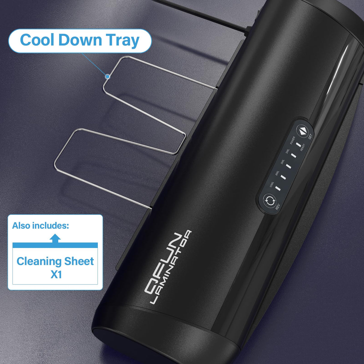 3-10 Mil Commercial Laminator Machine with Laminating Sheets, 4-Roller Jam-Free Thermal Laminator Machine 11x17, Fast Warm-up 13 Inch Laminating Machine, Hot Lamination Machine for Office School Home Qfun