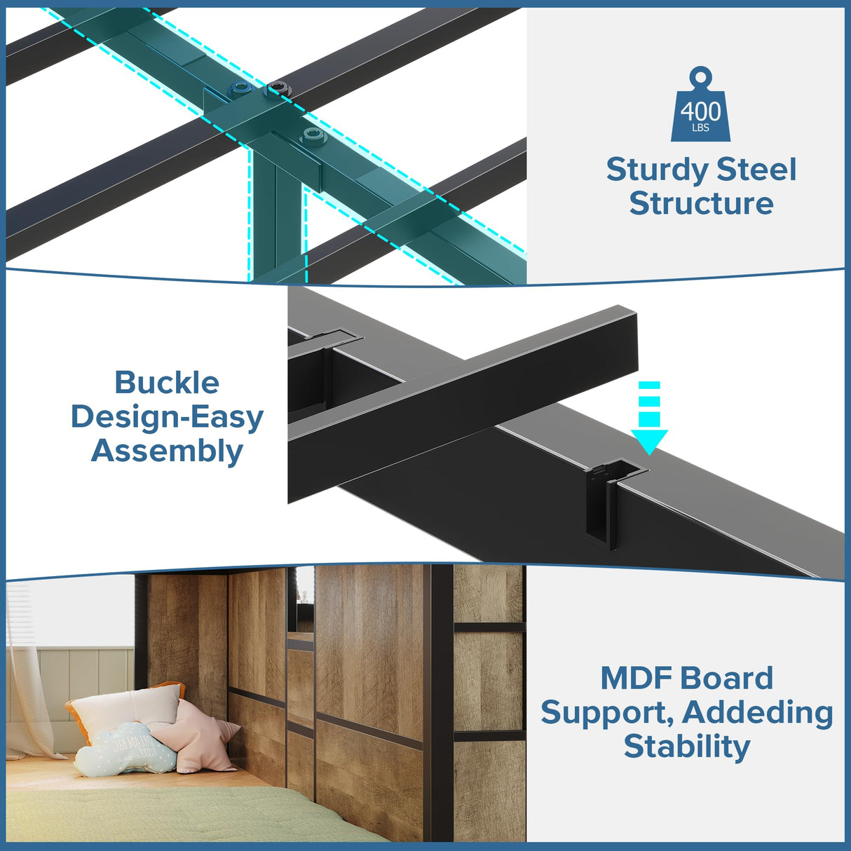 BYSAUD Twin Loft Bed, Low Loft Bed Twin with 5 Drawers, 6 Storage Bookcase & Under-Bed Play Space, Loft Beds for Kids with LED Lights & Charging Station, 15.8" H Safety Guardrails, Oak Gray BYSAUD