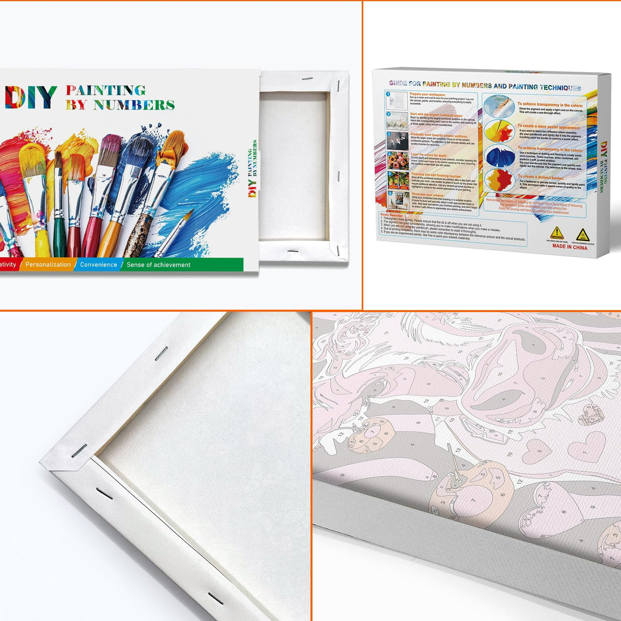 JOOZ Cow Paint by Numbers Kit for Adults with Frame, Funny Cow Paint by Numbers with Easel, DIY Acrylic Oil Painting by Number with Frame, Adult Paint by Number Kits for Wall Decor 8 x 12 Inch JOOZ