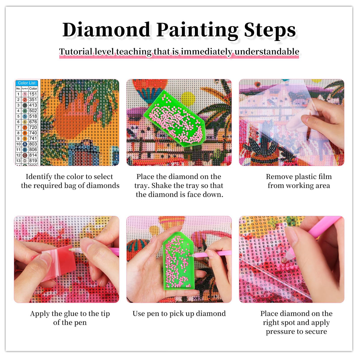 FFPTBNYX 12 Pack Diamond Art Kits for Adults 5D Diamond Painting Kits for Beginners DIY Full Drill Round Diamond Dots Gem Art Painting by Numbers Crafts Home Wall Decor Gifts 12x16 Inch FFPTBNYX