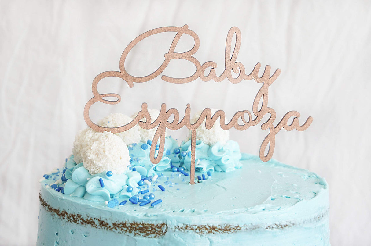 Custom Baby Shower Cake Topper Personalized Cake Topper for Baby Shower Gift Baby Name Cake Topper designLEE Studio