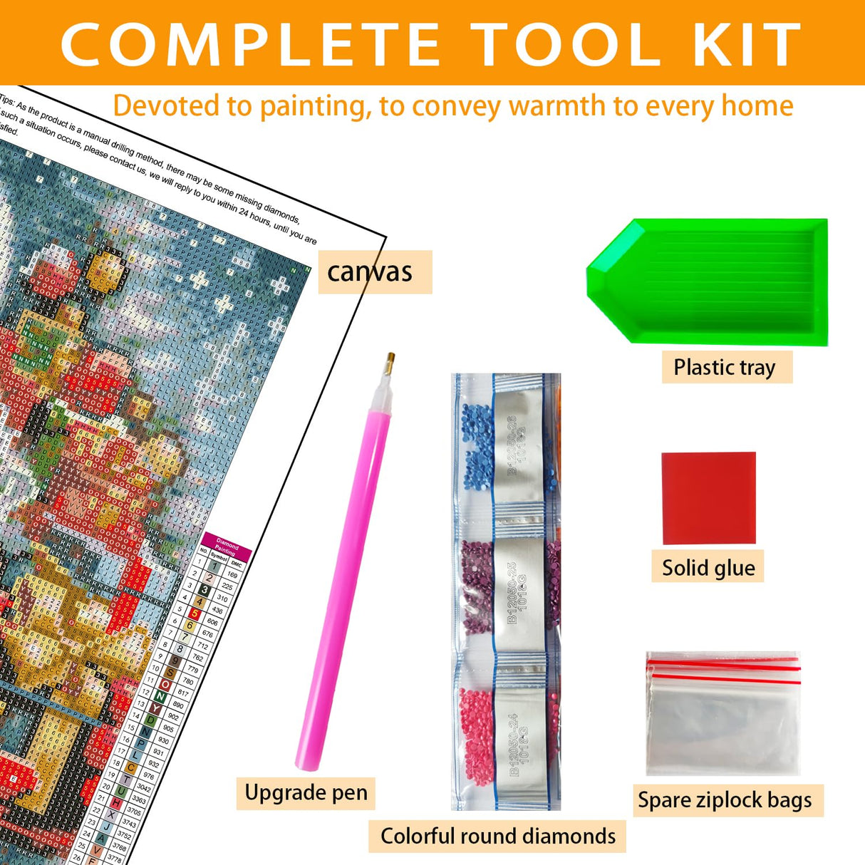 USZDL Winter Christmas Diamond Art Kits for Adults,Santa Claus DIY 5D Diamond Painting Kits for Beginners,Round Full Drill Diamond Dots with Diamond Gem Art & Crafts for Adults Home Decor 13.8x13.8 in USZDL