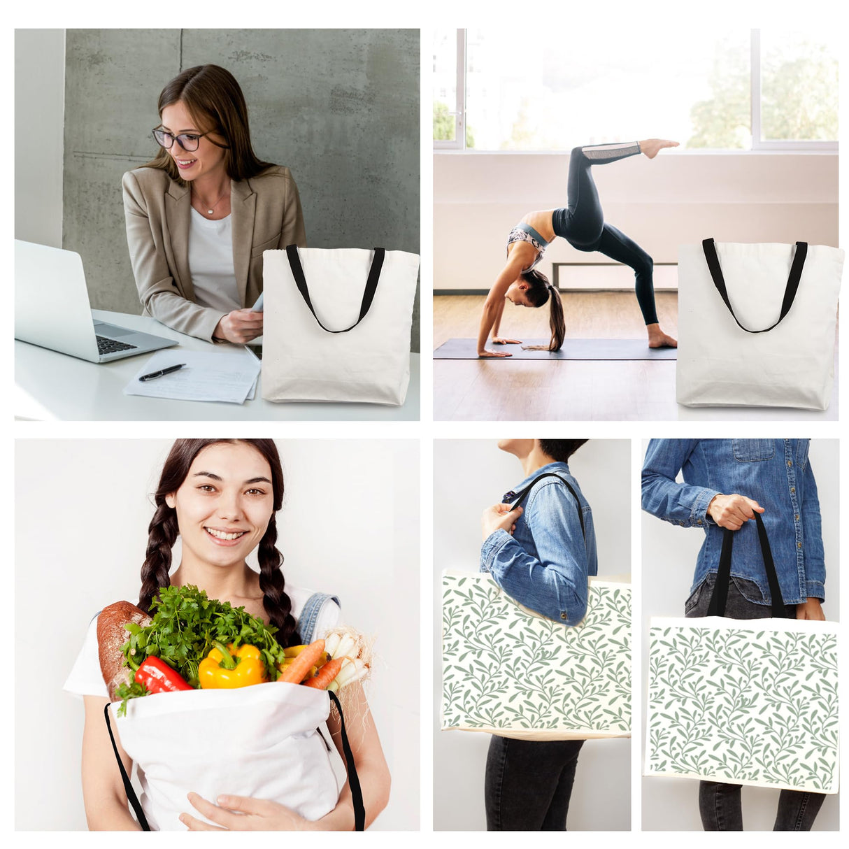 6pcs Sublimation Tote Bags Blanks,Sublimation Blanks Tote Bag Sublimation Totes Blank Tote Bags Bulk Canvas Tote Bags Sublimation Canvas Bags Blank Canvas Tote Bags Bulk Grocery Bag White Tote Bag KKSUBCA