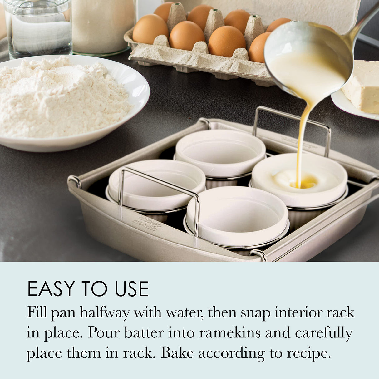 Chicago Metallic Professional Crème Brulee, 6 Piece Set, Stainless Steel Chicago Metallic