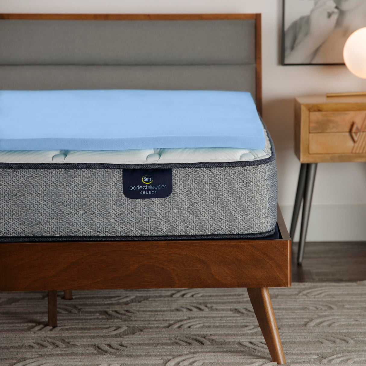 Serta Comfort Cool Memory Foam Mattress Topper, 1.5 Inch, Twin XL Serta