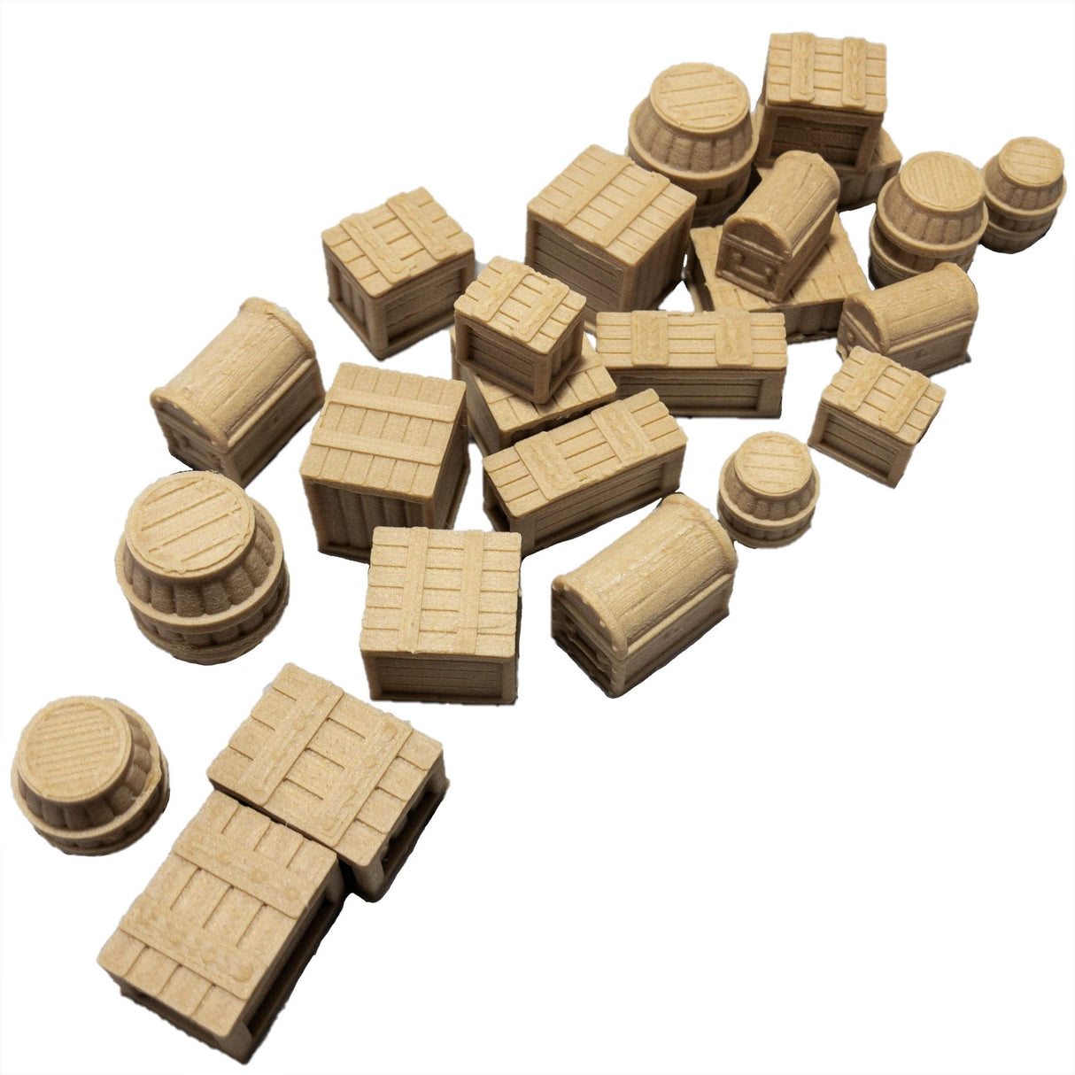 Extruded Gaming Pine Crates Barrels and Chests Extruded Gaming