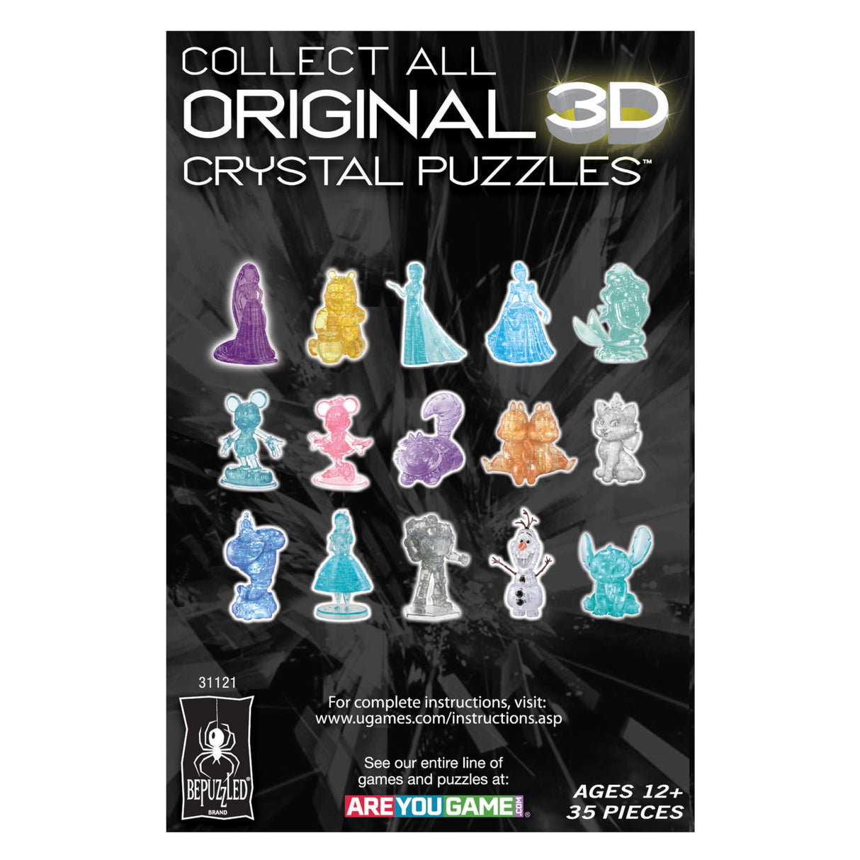 BePuzzled | Disney Princess Jasmine Original 3D Crystal Puzzle, Ages 12 and Up Bepuzzled