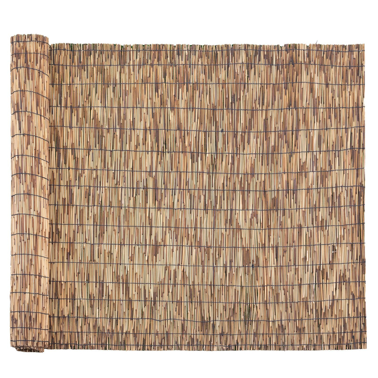 SHYDZYYC Brown 6FT X 16.4FT Reed Fencing Roll, Balcony Privacy Reed Shade Bamboo Fencing Garden Fence Border, Wind Block Sunshade Fence Screen for Outdoor Yard Patio Flower Bed Edge SHYDZYYC