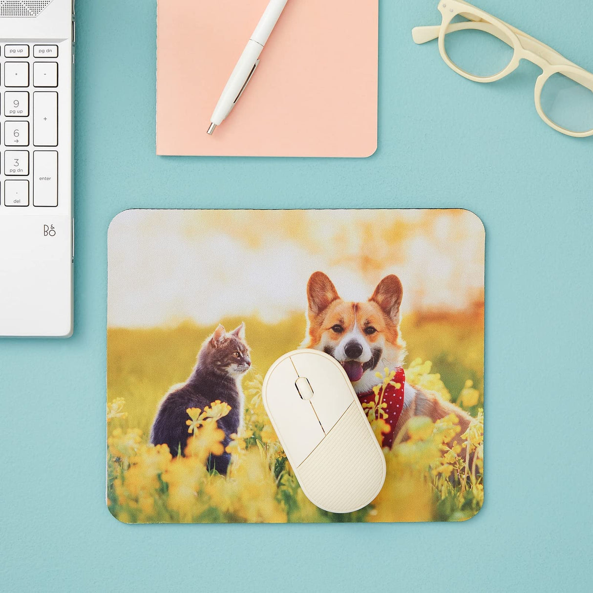 Bright Creations 18 Pack Sublimation Mouse Pad Blanks, White Rectangular Mousepad for Heat Transfer, Press Printing Crafts, Photos, 24.4x20 cm (Non-Slip Rubber Base) Bright Creations