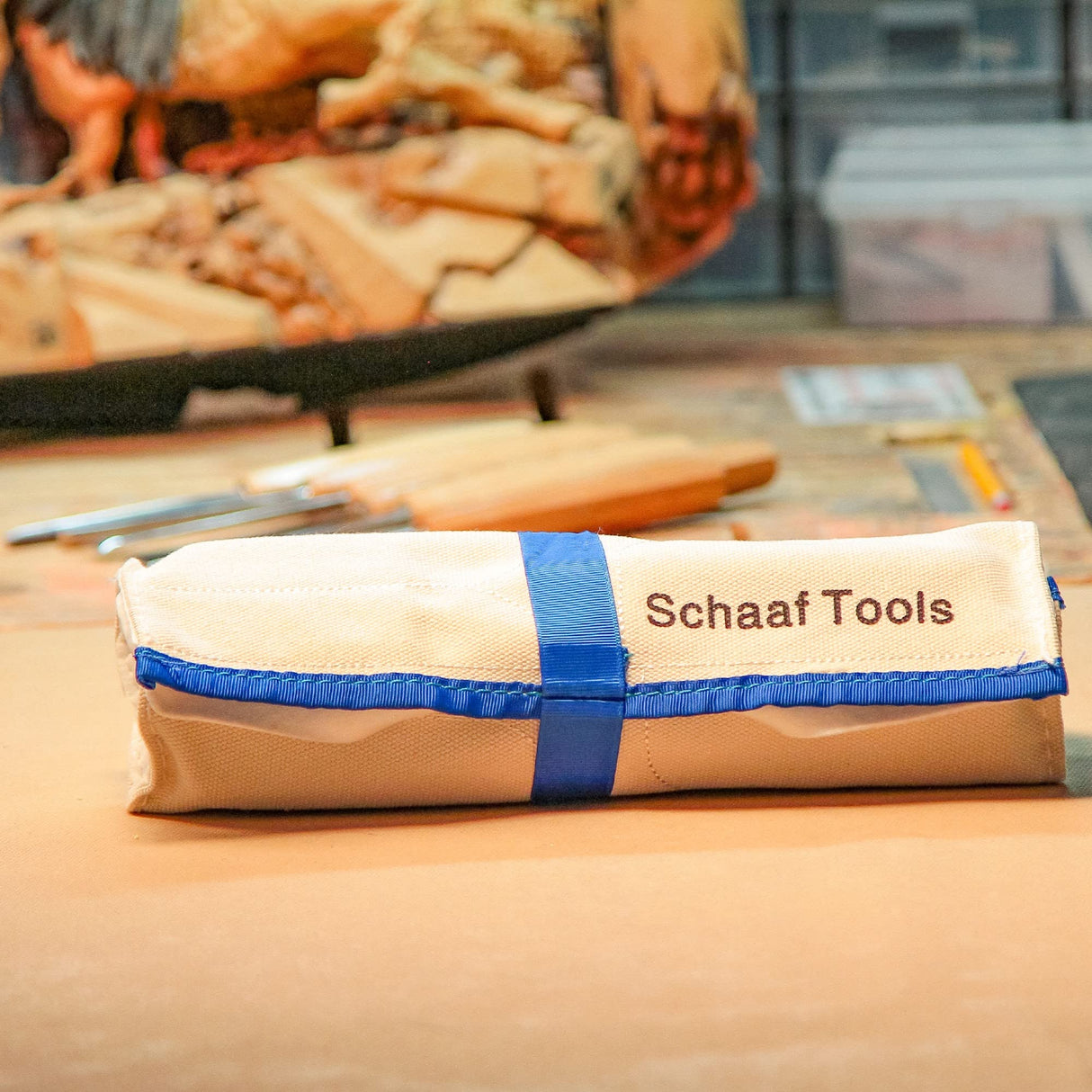 Schaaf Wood Carving Tools, 7pc Expansion Chisel Set with Canvas Case | Full Size Gouges for Beginners, Hobbyists and Professionals | Sharp, Quality-Tested CR-V 60 Steel Blades (Premium Hand Sharpened) Schaaf Wood Carving Tools