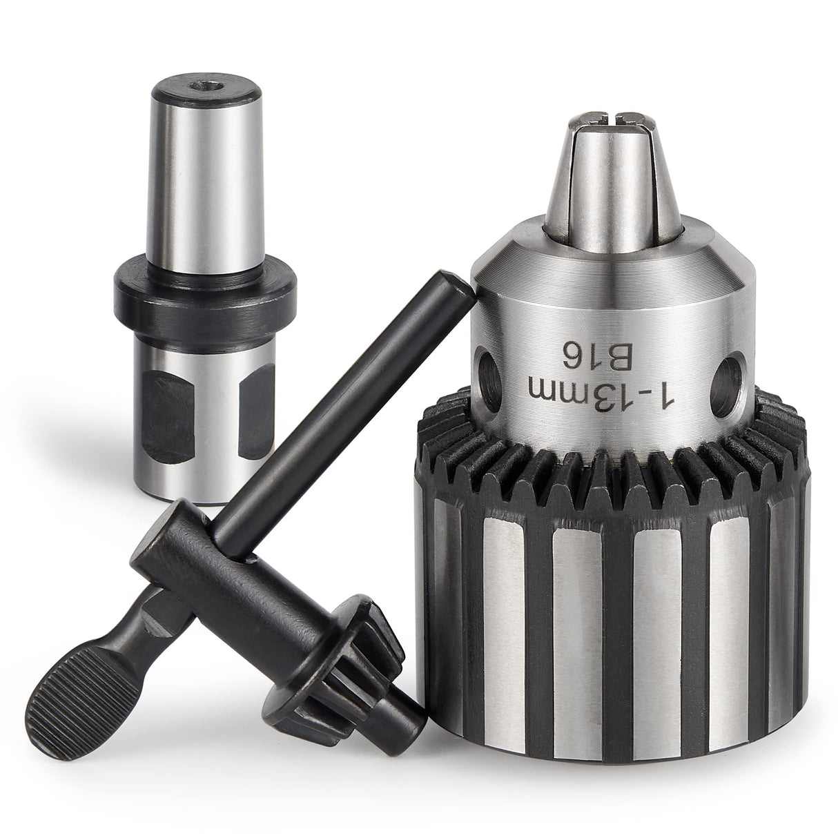 Eumtenr HD Chuck HEAVY DUTY 1/2" (13mm) Magnetic Drill Chuck with 3/4" Weldon Shank Adapter Key Type Chuck Converter Tool for Drill Press (B16) Eumtenr