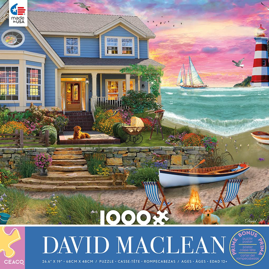 Ceaco - David MacLean - Heart Beach - 1000 Piece Jigsaw Puzzle Ceaco