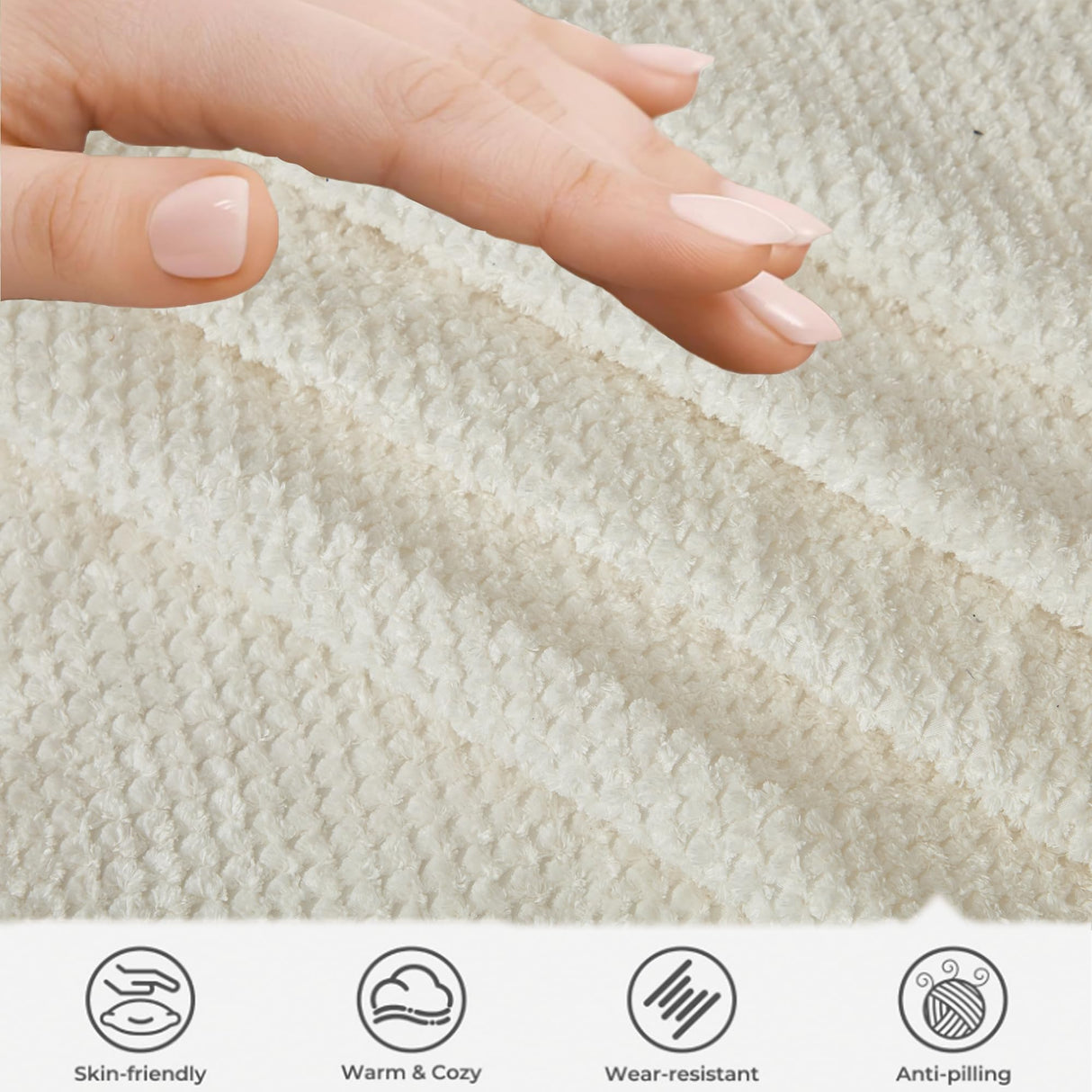 105.5''Curved Sofa,Cloud Couch Sofa,Modern Minimalist Sofa,3-4 Seater Couch with 2 Pillows,Bedroom, No Assembly Required, Point-Shaped Corduroy White HZANHY