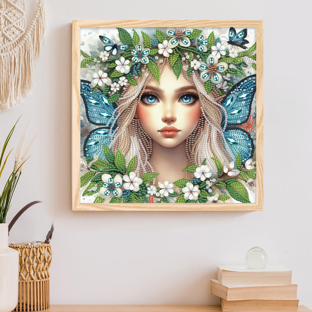 AiYuanzsh Diamond Art Painting Kits for Adults Pretty Princess Butterfly Fairy, 5D Special Shape Diamond Painting Kit, Unique Diamond Art for Beginners DIY Craft Wall Décor Gift 12×12 Inch AiYuanzsh