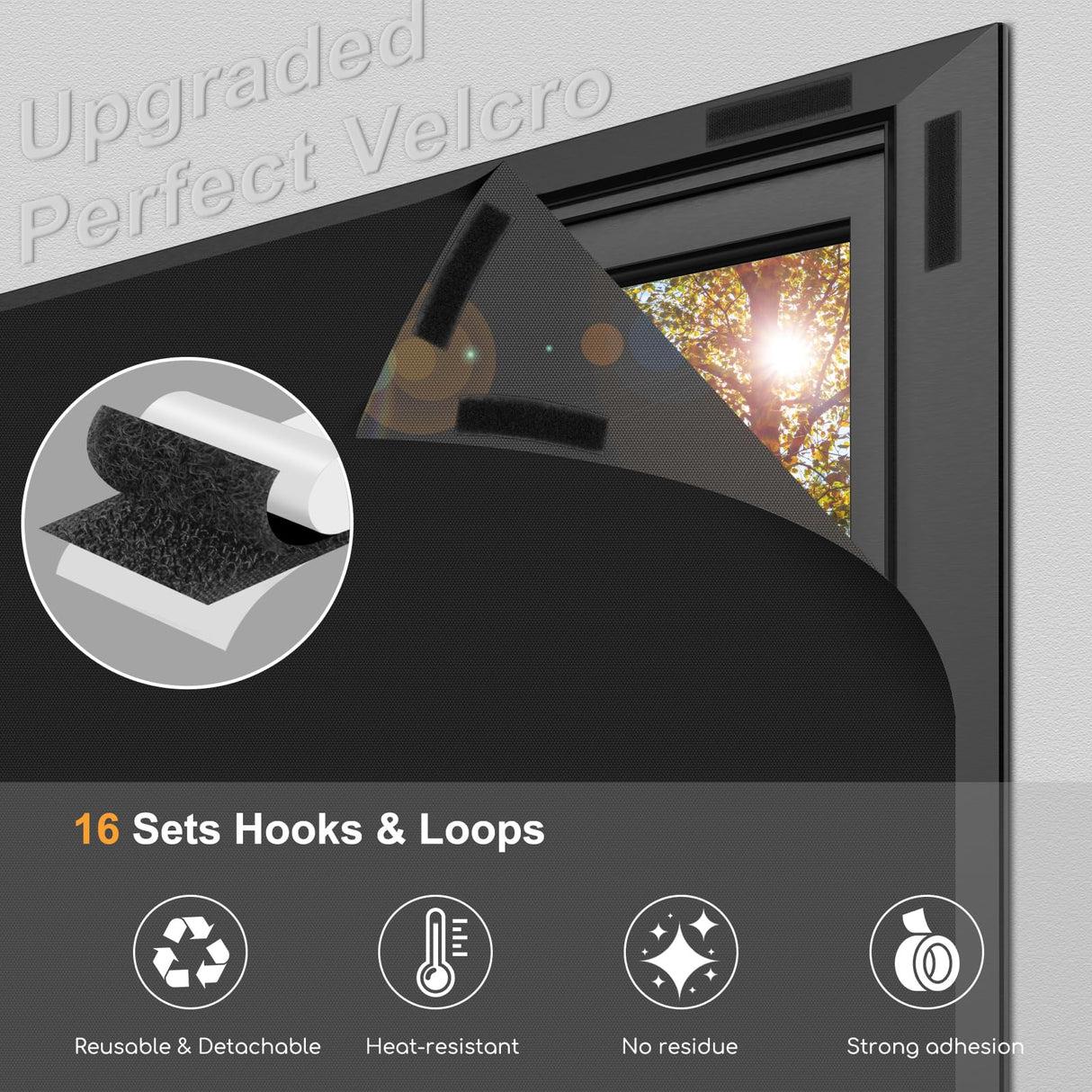 Blackout Curtains for Bedroom - 79" x 57" Portable Blackout Blinds Curtain for Any Windows -100% Blackout Shades Window Film -Temporary Blackout Shades for Baby Nursery,Dorm Room,Travel or Office Use EUHAMS